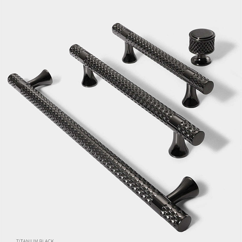Shiny Modern Zinc Alloy Titanium Gold Black Door Handles