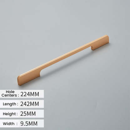 Solid Aluminum Alloy Modern Black Long Cabinet and Drawer Handles