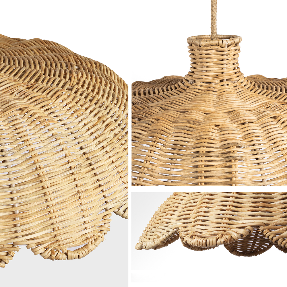 Creative Decor Boho Rattan Pendant Light -Homdiy