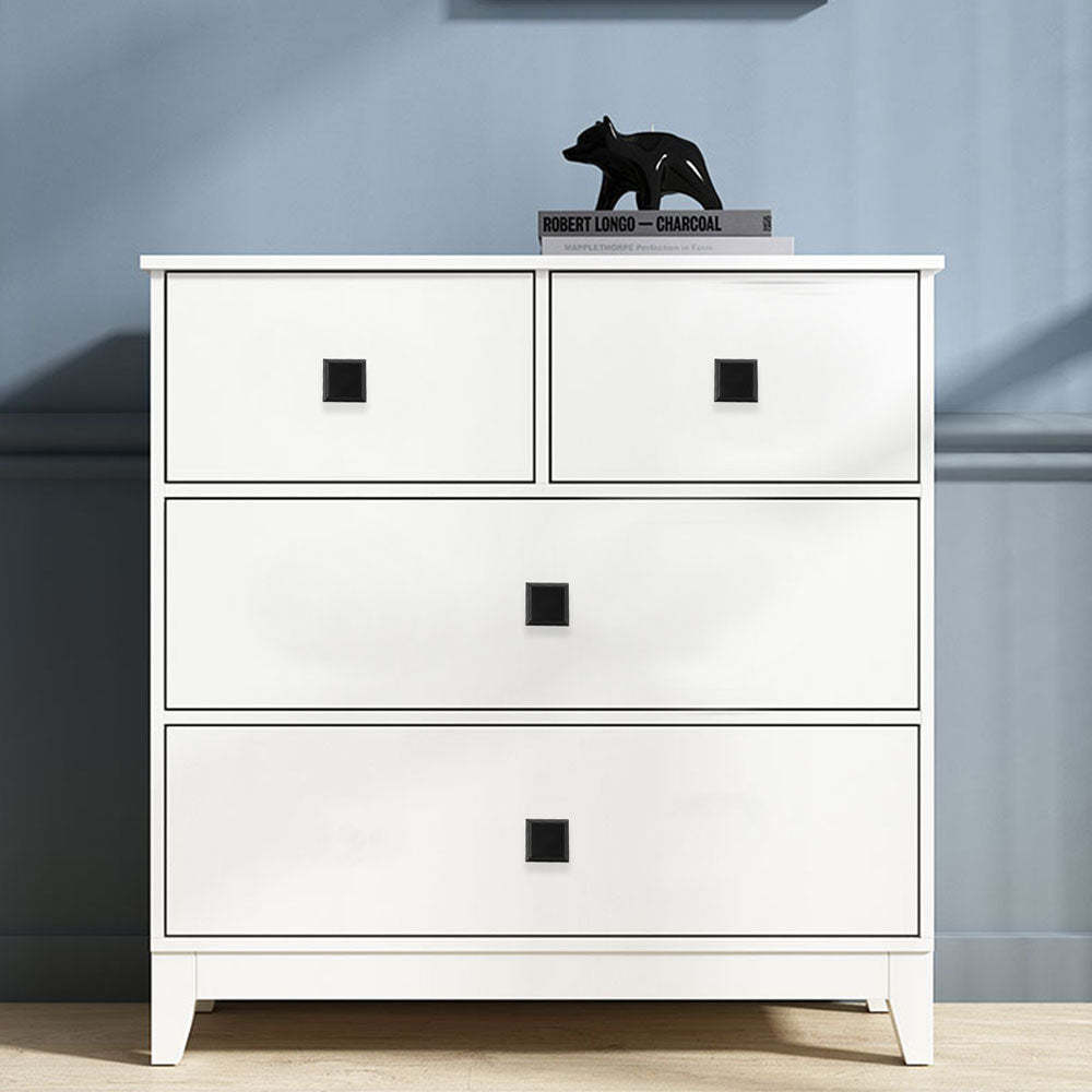 6 Pack Black Drawer Knobs Solid Square for Dresser Drawers(LS9111BK) -Homdiy