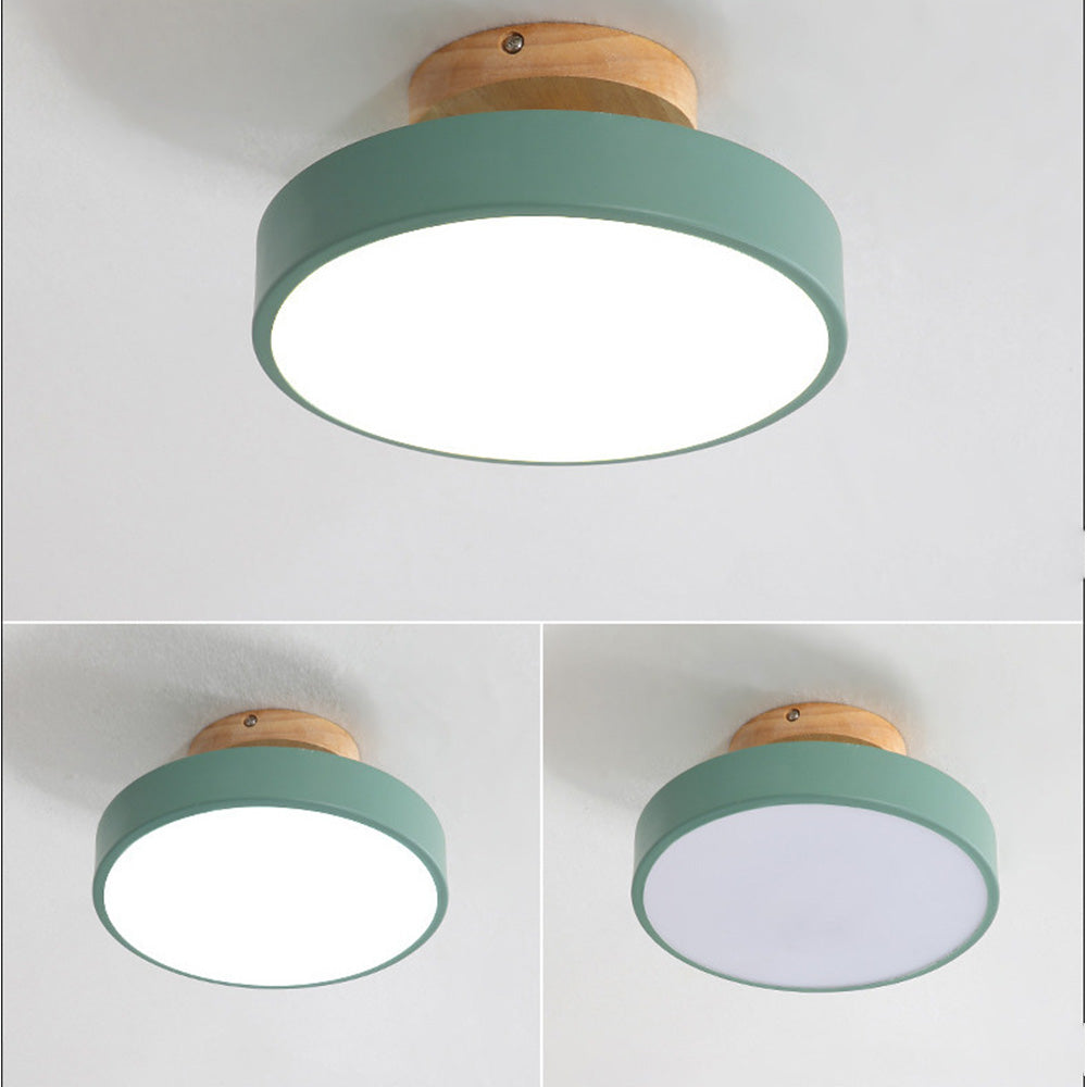 Simple Round Hallway Semi Flush LED Ceiling Lights