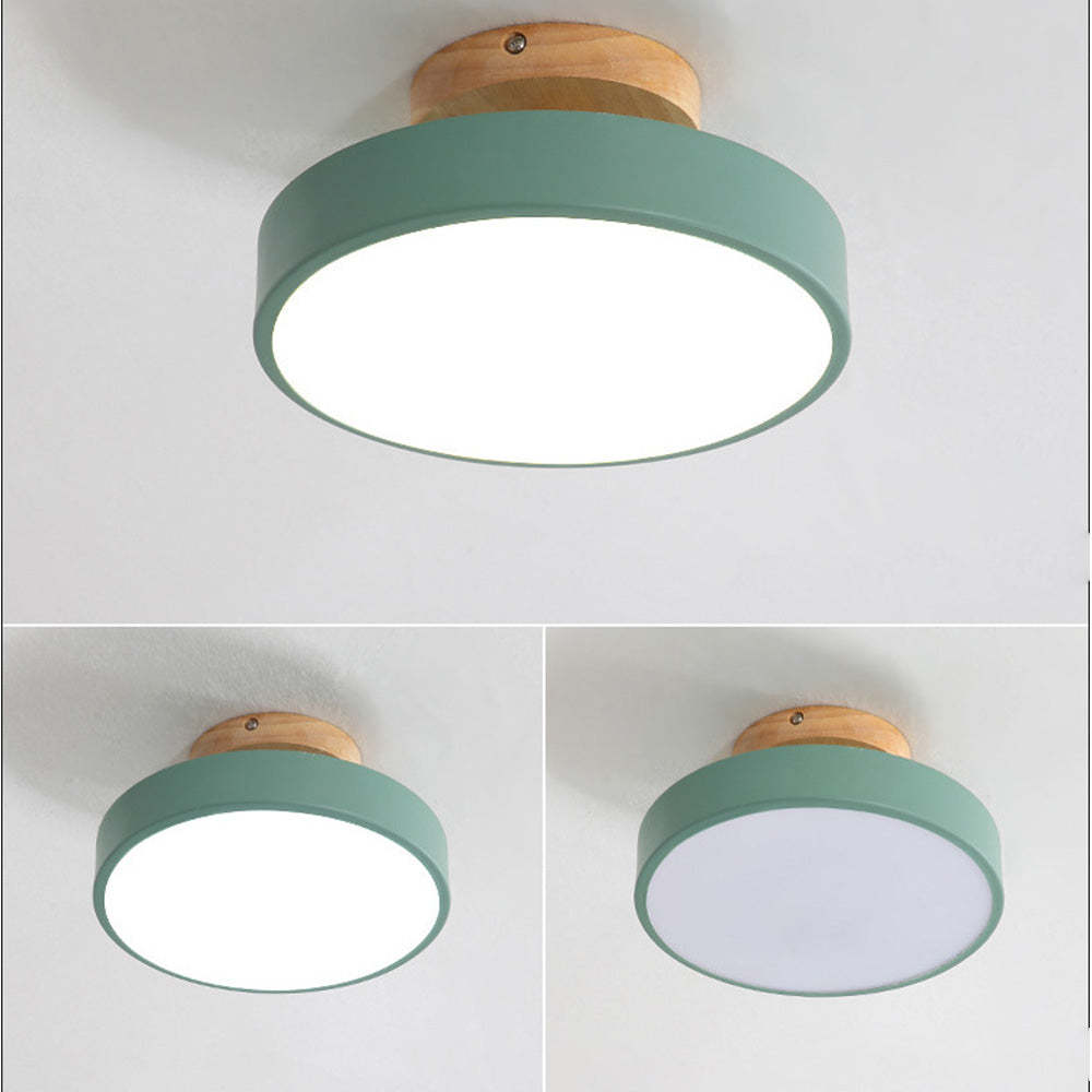 Simple Round Hallway Semi Flush LED Ceiling Lights