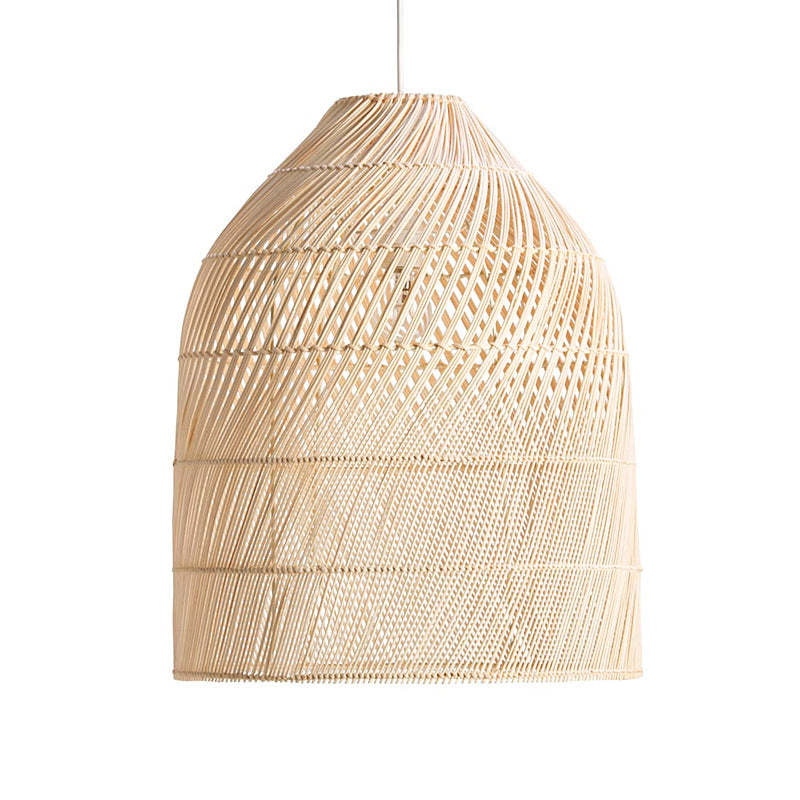 Crafts Wicker Pendant Lamp Natural Rattan Woven Chandelier -Homdiy