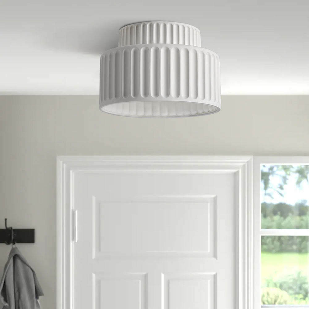 Vintage Cream Style Painted Flush Mount Ceiling Light -Homdiy