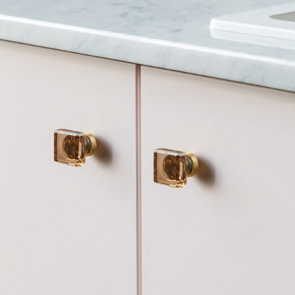 Champagne Bronze and Crystal Cupboard Knobs