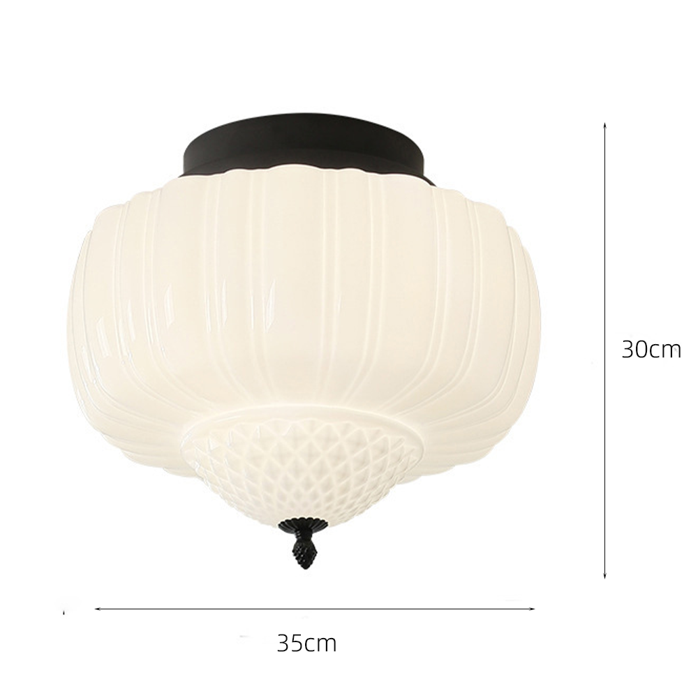 White  Cream Round Ceiling Lighting -Homdiy