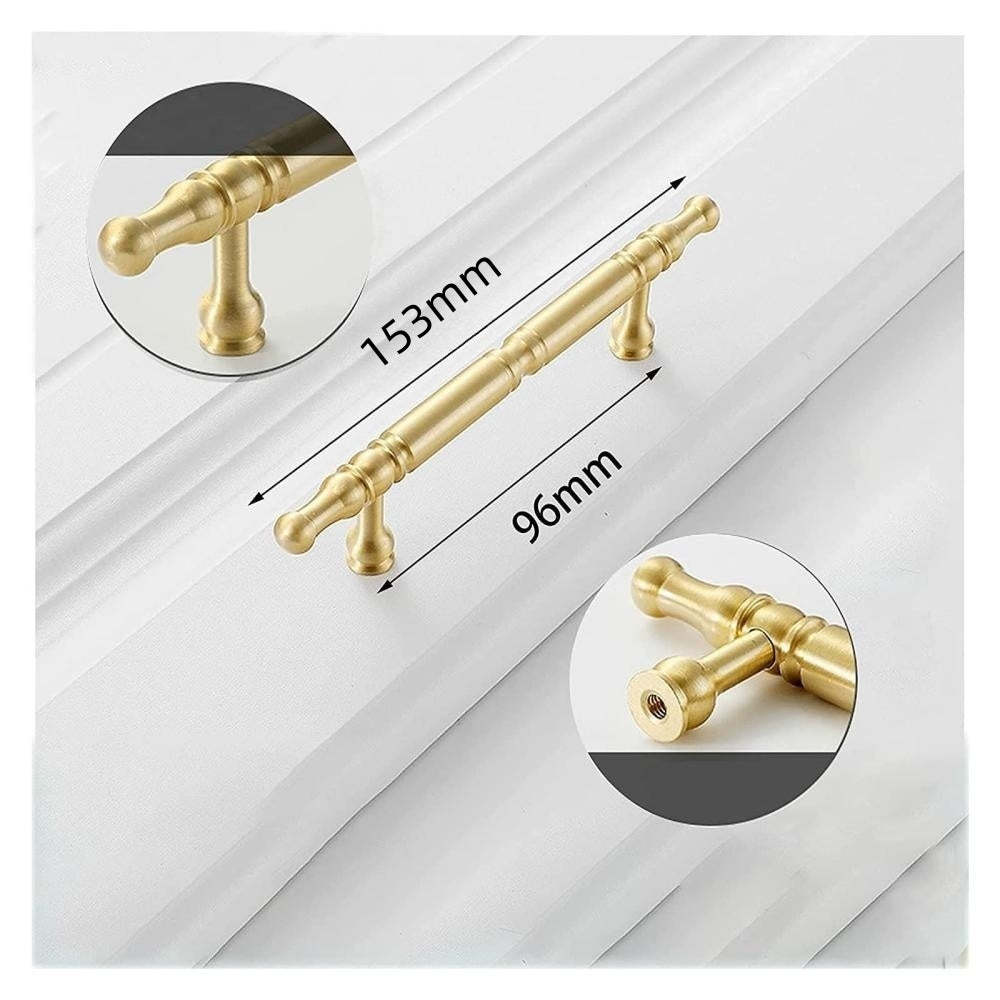 Antique Gold Door Handles Vintage Kitchen Cabinet Pulls -Homdiy