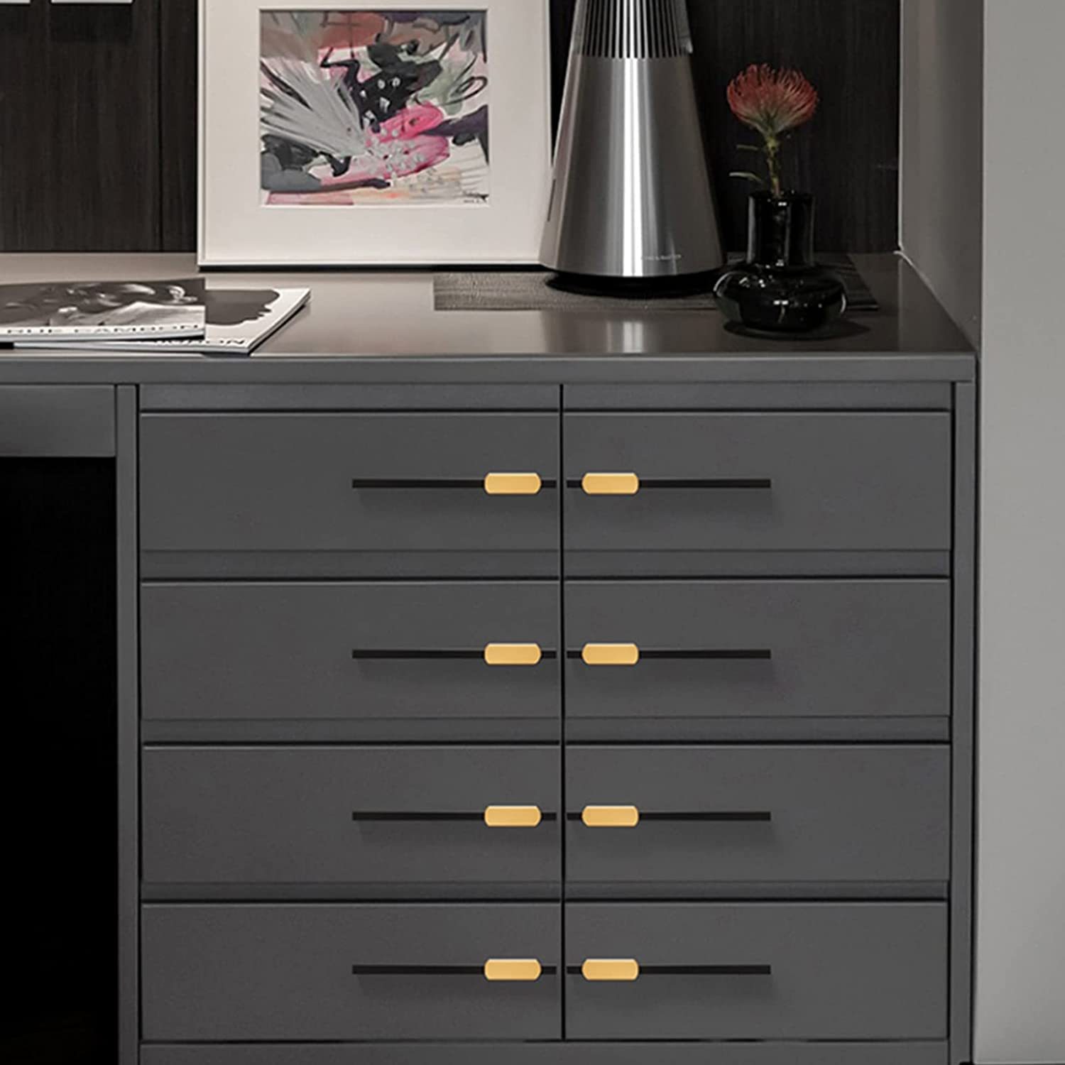 Aluminum Decorative Cabinet Pull Closet Door Hardware Handles for Furniture Cabinet -Homdiy