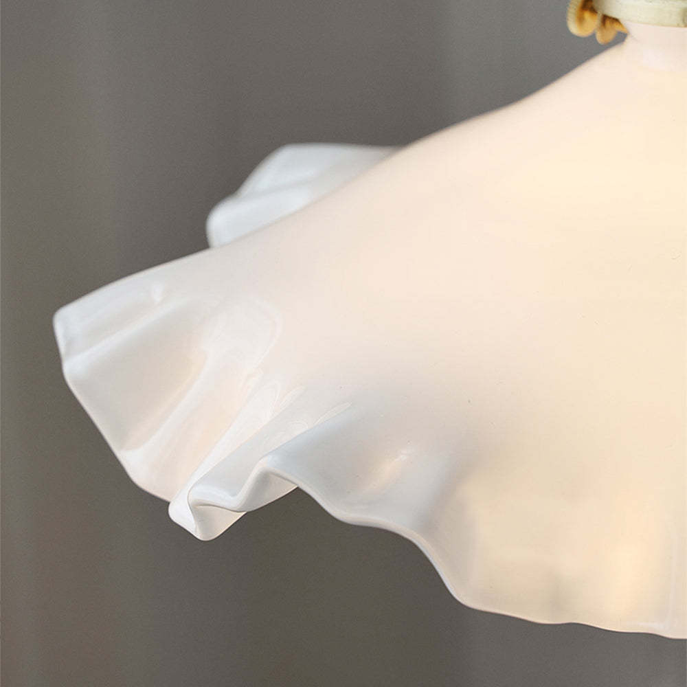 Nordic Kitchen Island Vintage Glass Pleated Pendant Lamp -Homdiy