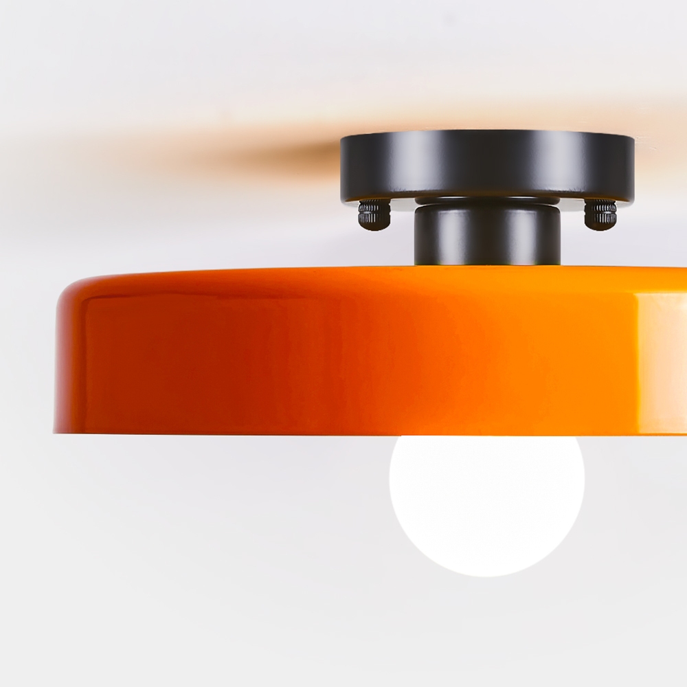 Semi Flush Simple Colorful Iron Bedroom Ceiling Lights