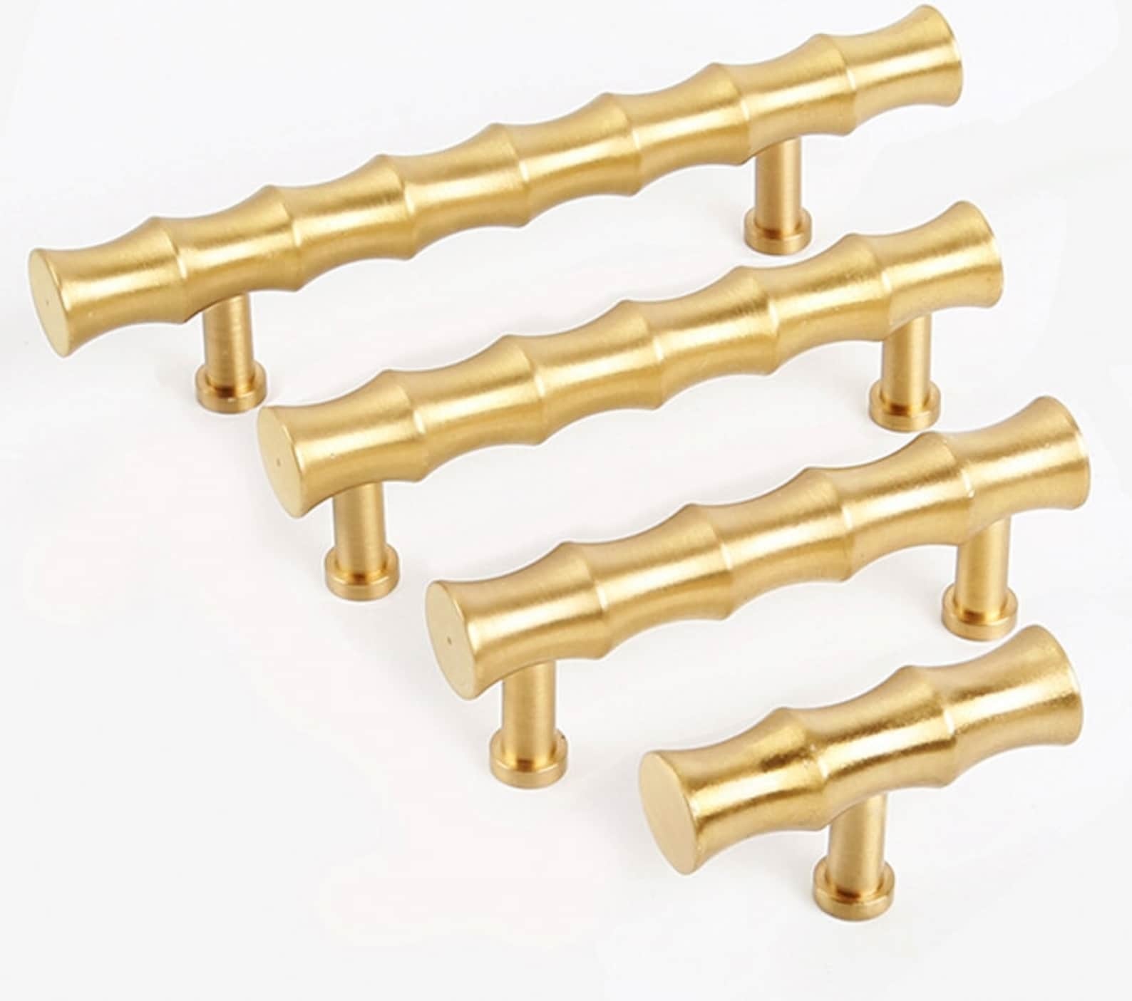 Brass Bamboo Cabinet Handles Dresser Pulls And Drawer Knob -Homdiy
