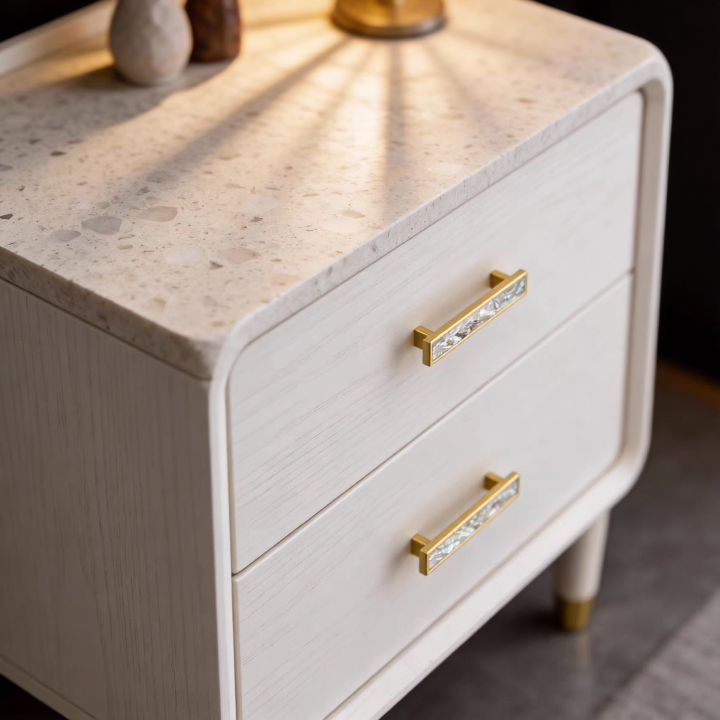 Cabinet Pulls Brass Drawer Knobs Luxury Natural Shell White