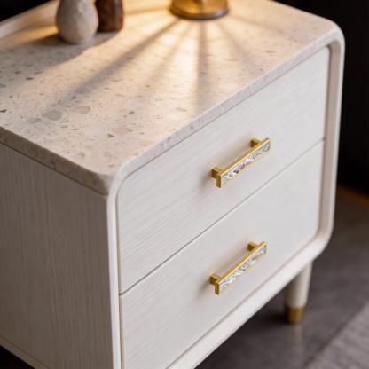 Cabinet Pulls Brass Drawer Knobs Luxury Natural Shell White