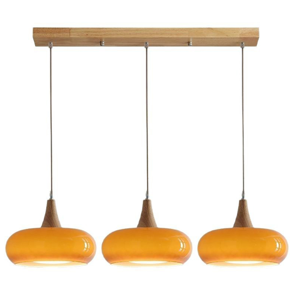 Kitchen Island Lighting Orange Glass Pendant Light Linear Ceiling Fixture 