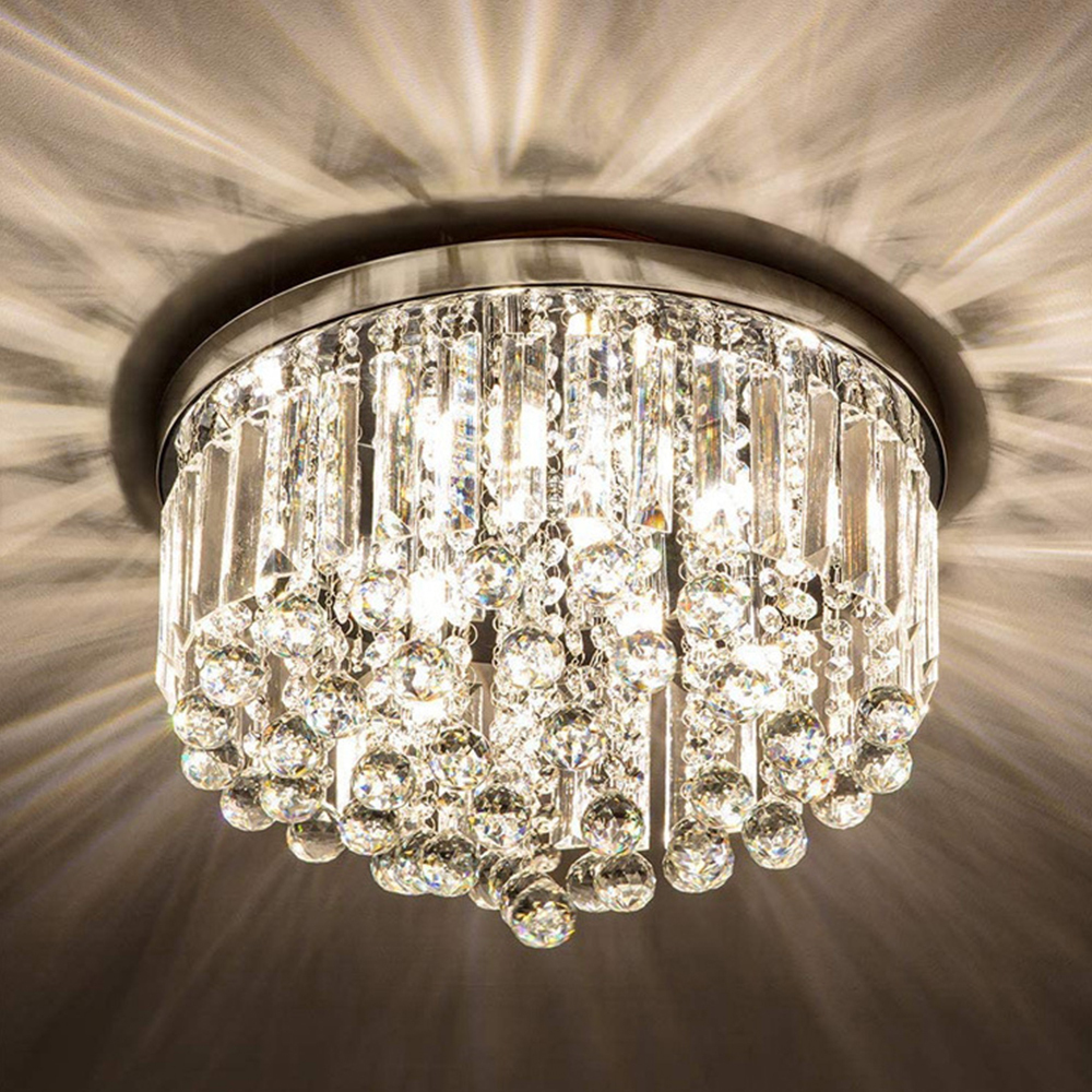 Modern Large Round Crystal Chandelier Ceiling Light​