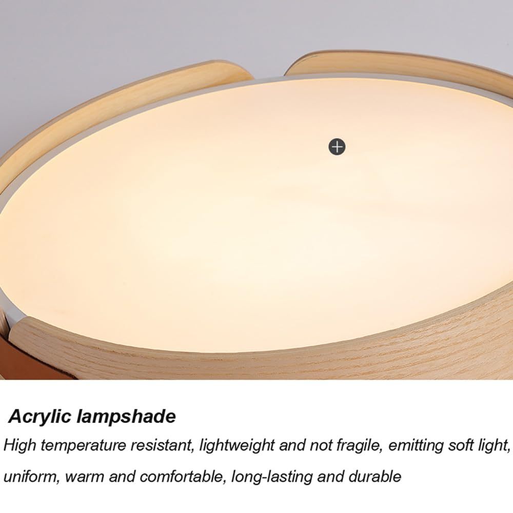 Mid-Century Wood Dome Ceiling Lamp -Homdiy