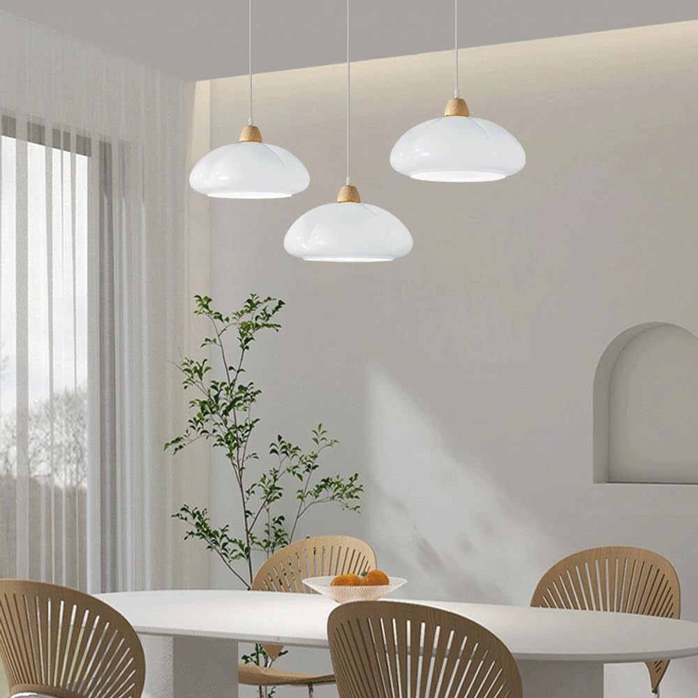 Vintage Pumpkin Glass Pendant Hanging Lamp -Homdiy