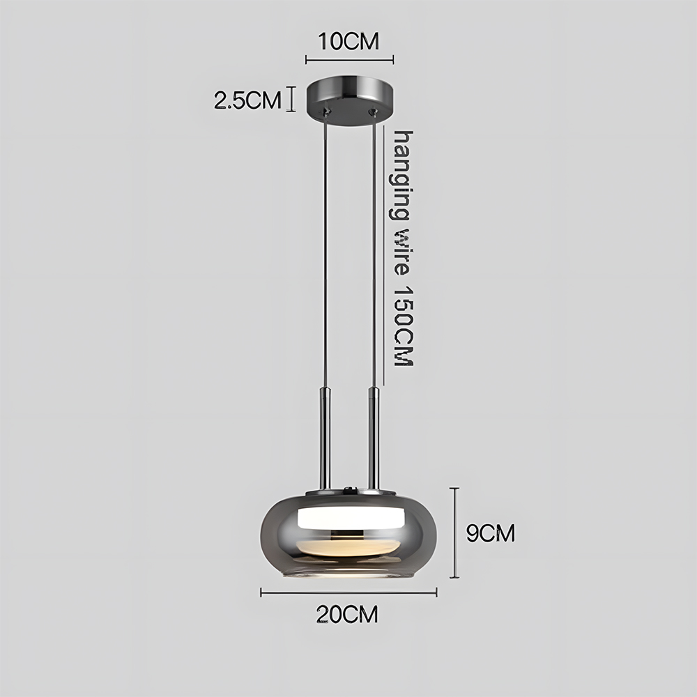 Modern Glass LED Pendant Light 