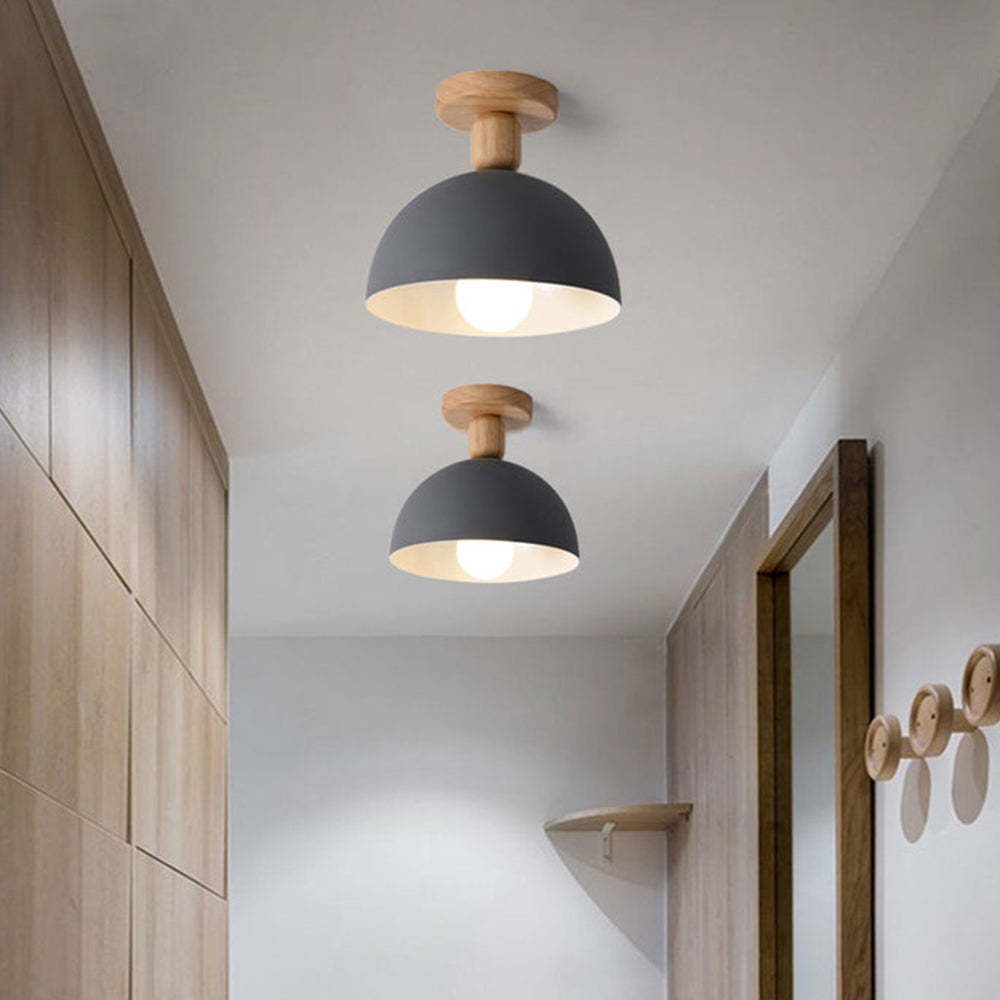 Minimalist Modern Semi Flush Round Ceiling Light For Hallway