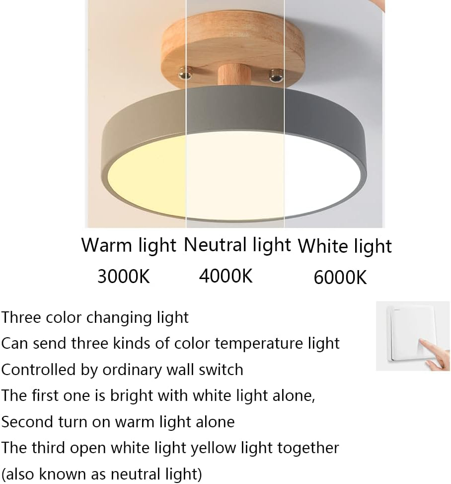 Simple Round Hallway Semi Flush LED Ceiling Lights