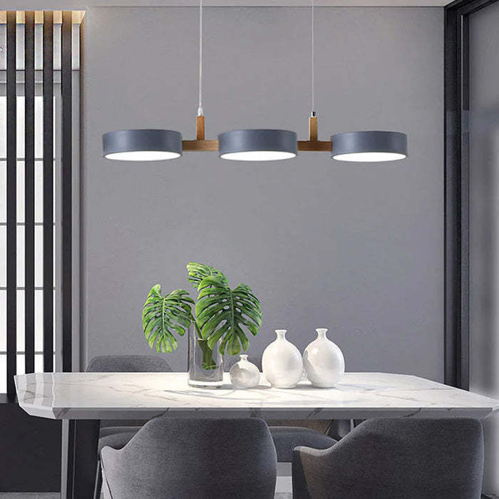 Contemporary Metal Cylinder Multi Light Nordic Pendant Light