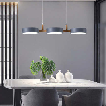 Contemporary Metal Cylinder Multi Light Nordic Pendant Light