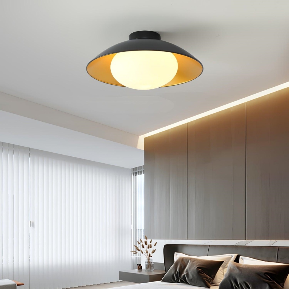 Mid Century Simple Metal Living Room Ceiling Light 