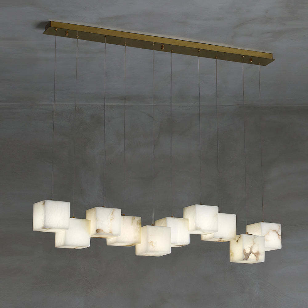 Multiple Boxes Artistic Geometric Shape Modern Elegant Hanging Light Fixture -Homdiy