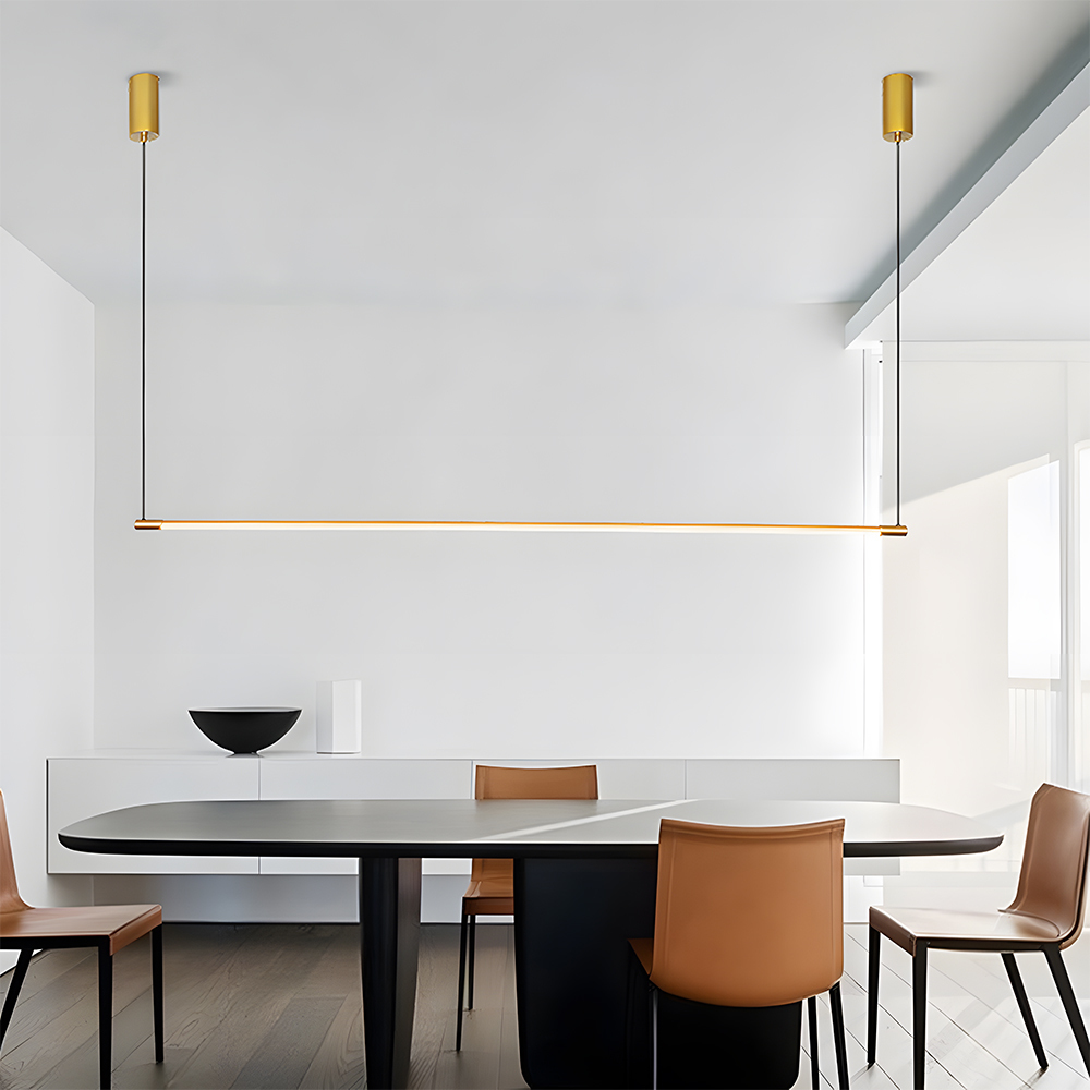 Aluminum Alloy Slim Linear LED Pendant Light For Dining Room