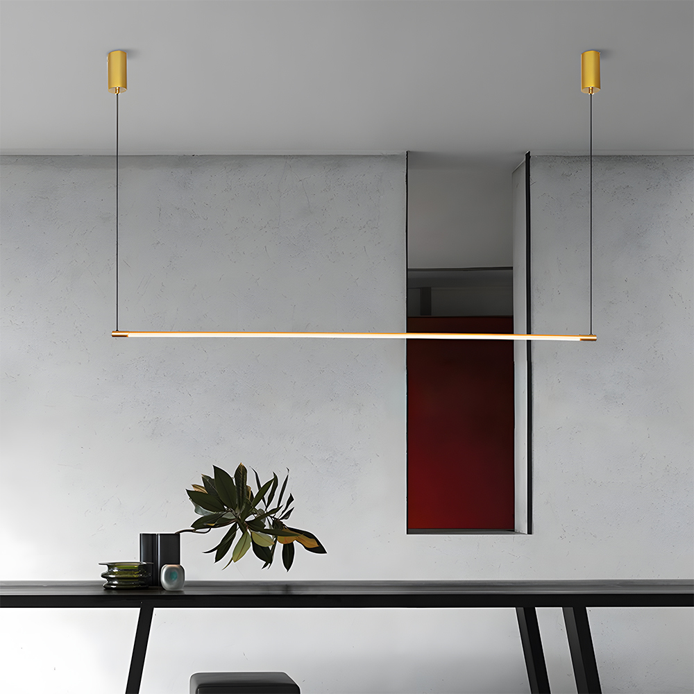 Aluminum Alloy Slim Linear LED Pendant Light For Dining Room