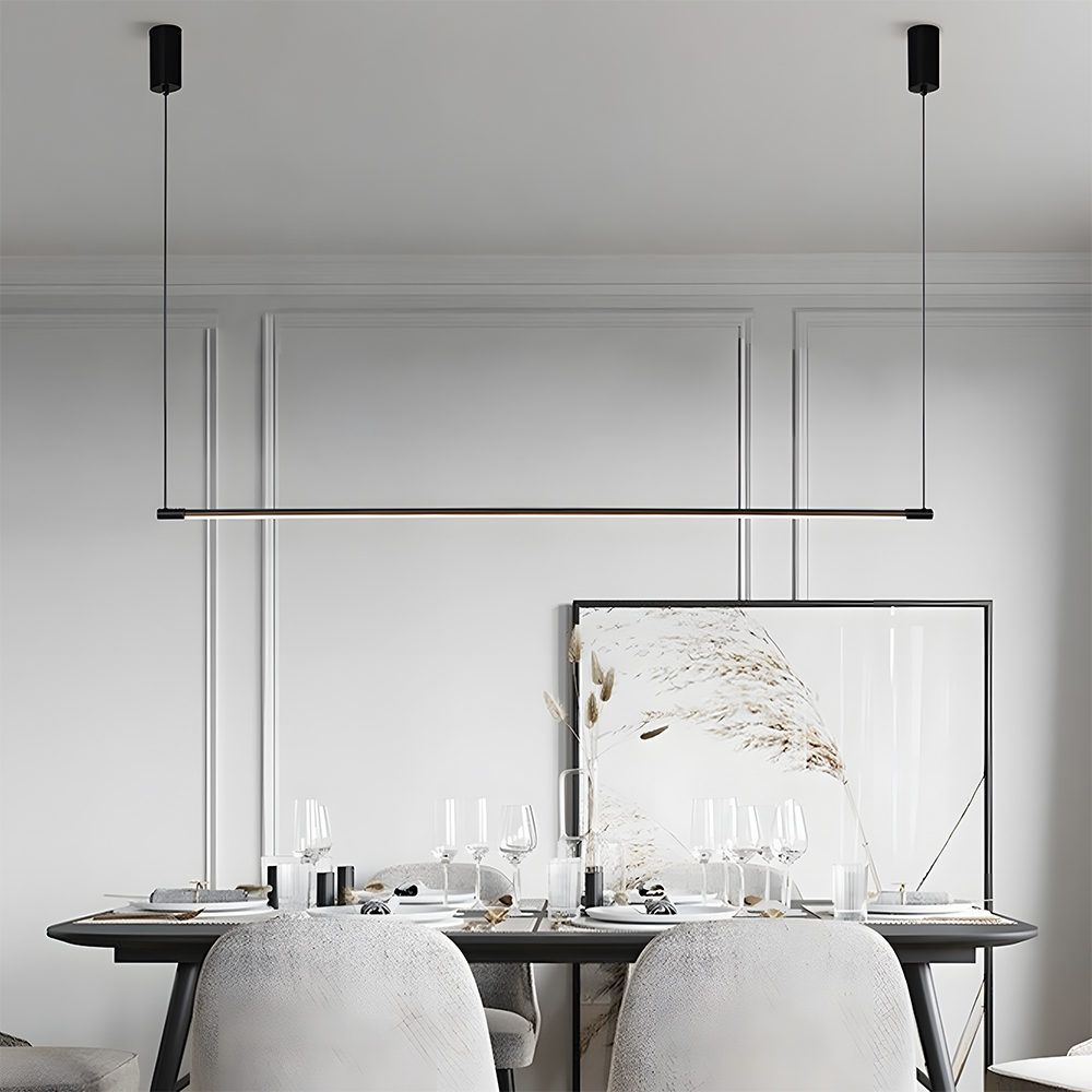 Aluminum Alloy Slim Linear LED Pendant Light For Dining Room