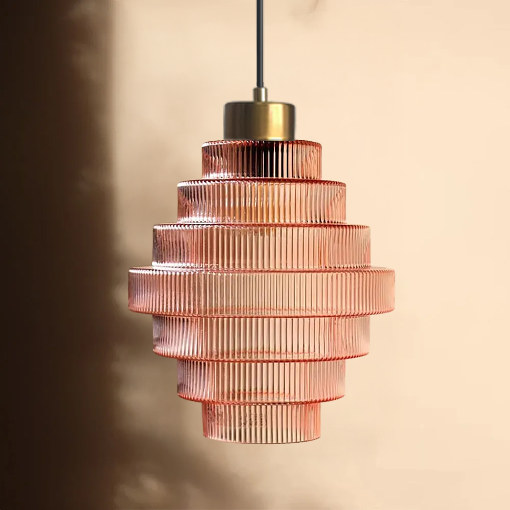 Antique Brass Bottle Shade Pendant Light