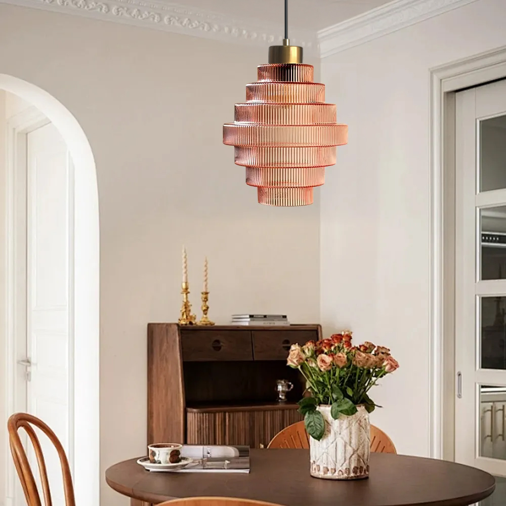 Antique Brass Bottle Shade Pendant Light