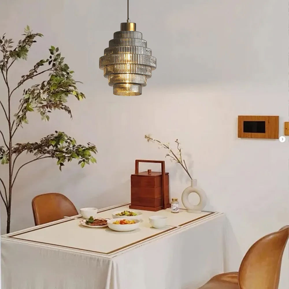 Vintage Antique Glass Pendant Light For Kitchen Island 