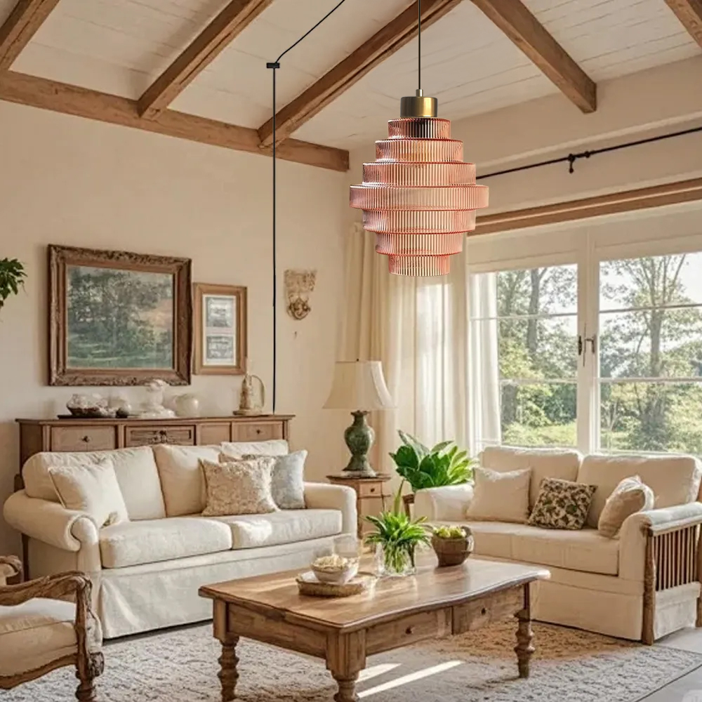 Antique Plug-in Brass Bottle Shade Pendant Light