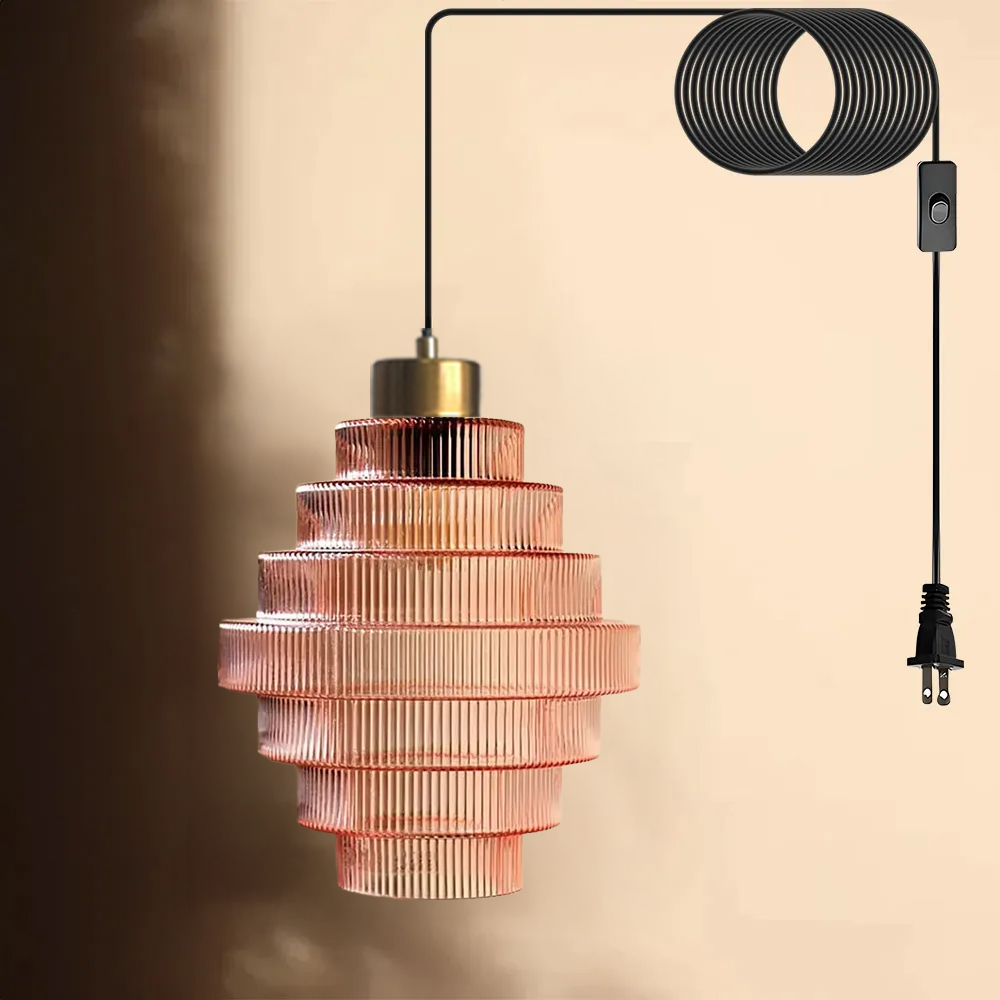 Antique Brass Bottle Shade Pendant Light