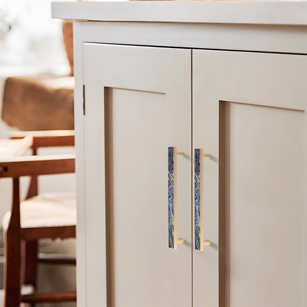 Antique Vintage Brass Shell Cabinet Pulls for Kitchen Cabinets