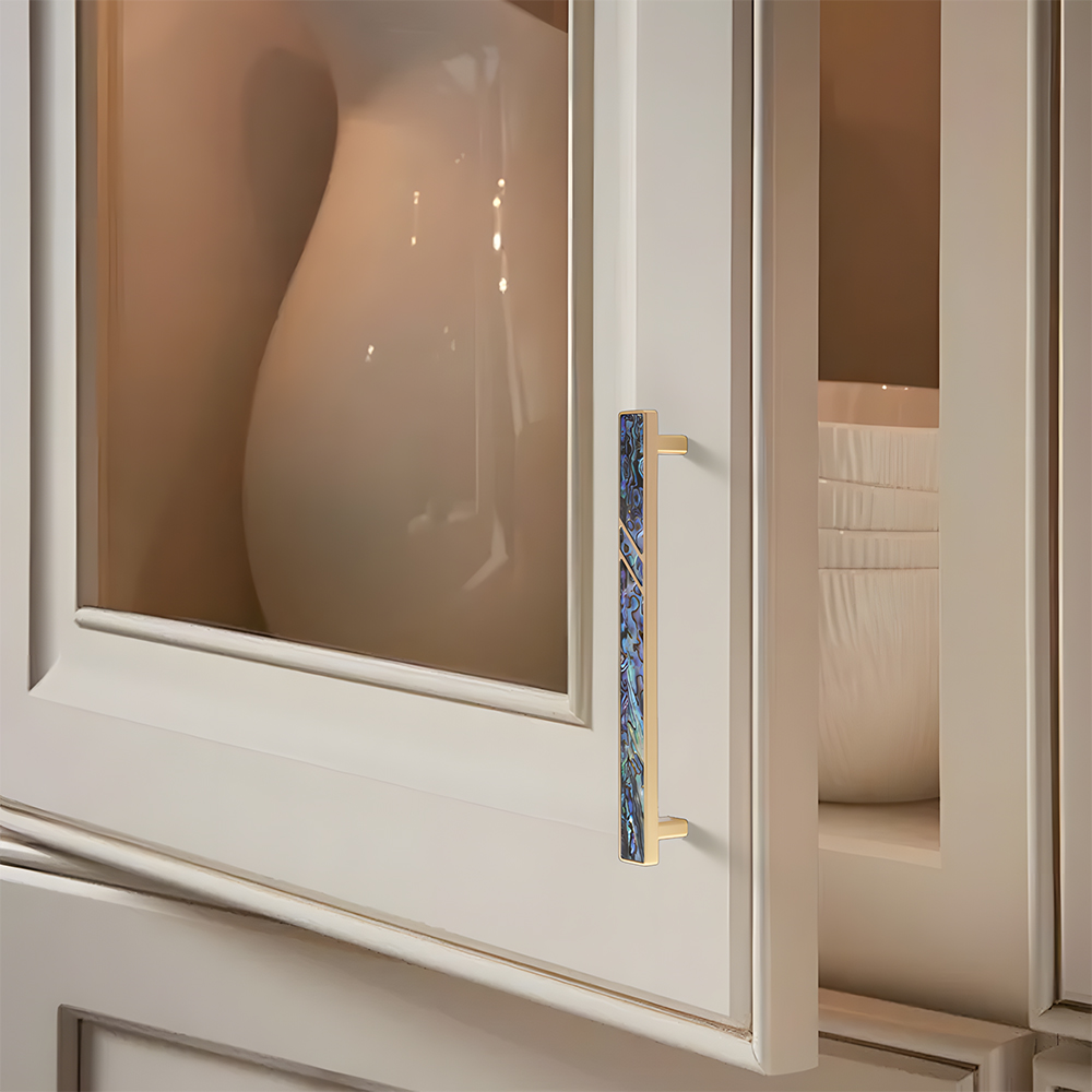 Antique Vintage Brass Shell Cabinet Pulls for Kitchen Cabinets