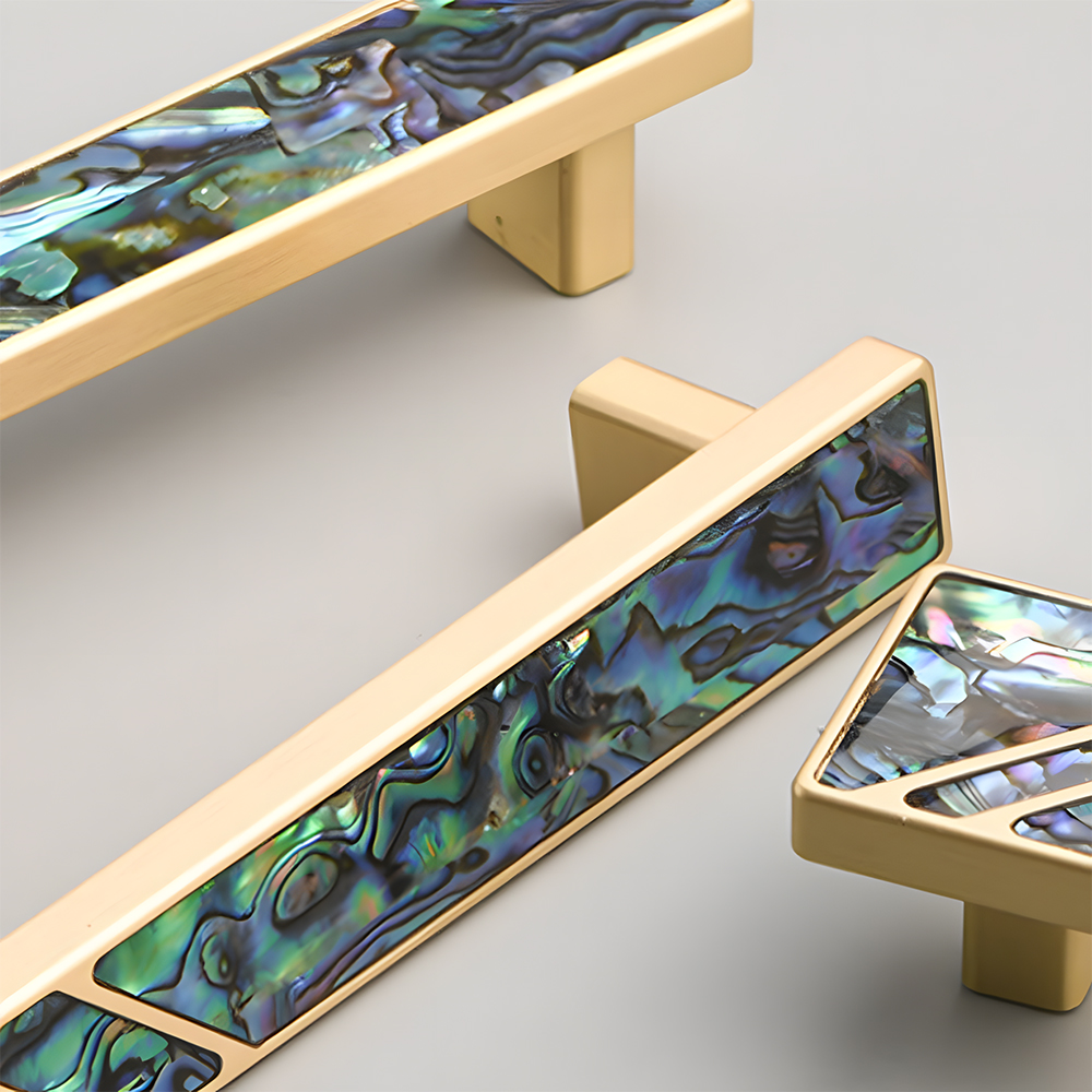 Antique Vintage Brass Shell Cabinet Pulls for Kitchen Cabinets