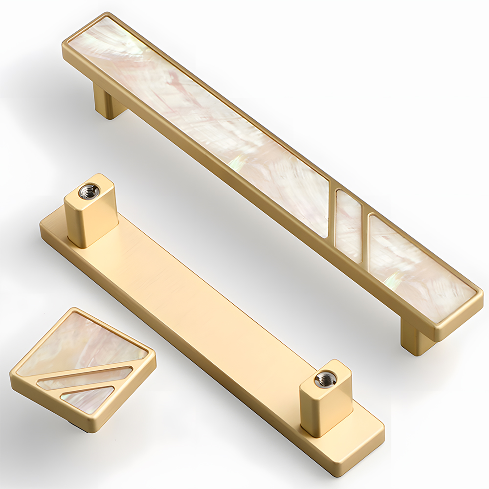 Antique Vintage Brass Shell Cabinet Pulls for Kitchen Cabinets