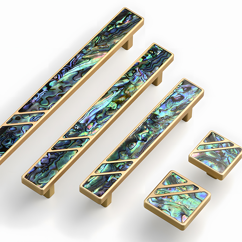 Antique Vintage Brass Shell Cabinet Pulls for Kitchen Cabinets