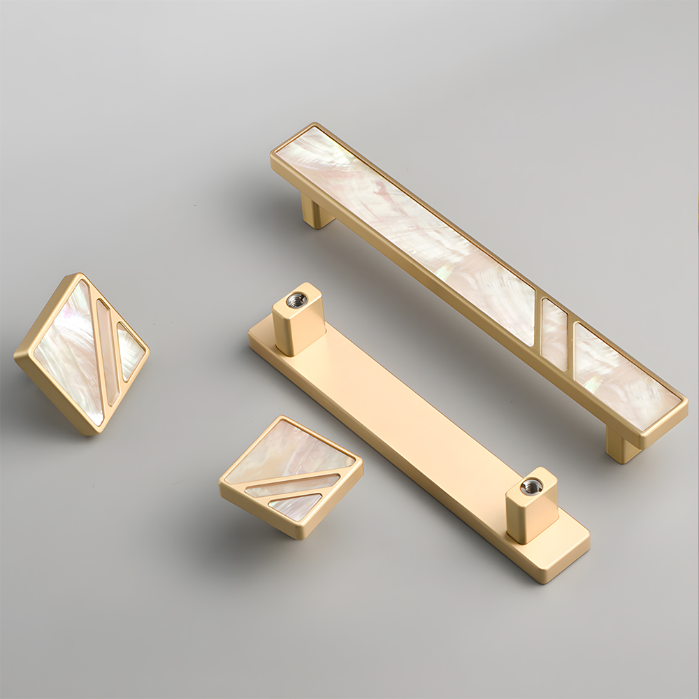 Antique Vintage Brass Shell Cabinet Pulls for Kitchen Cabinets