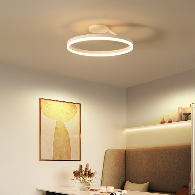 Circle Minimalist Metal LED Living Room Ceiling Light
