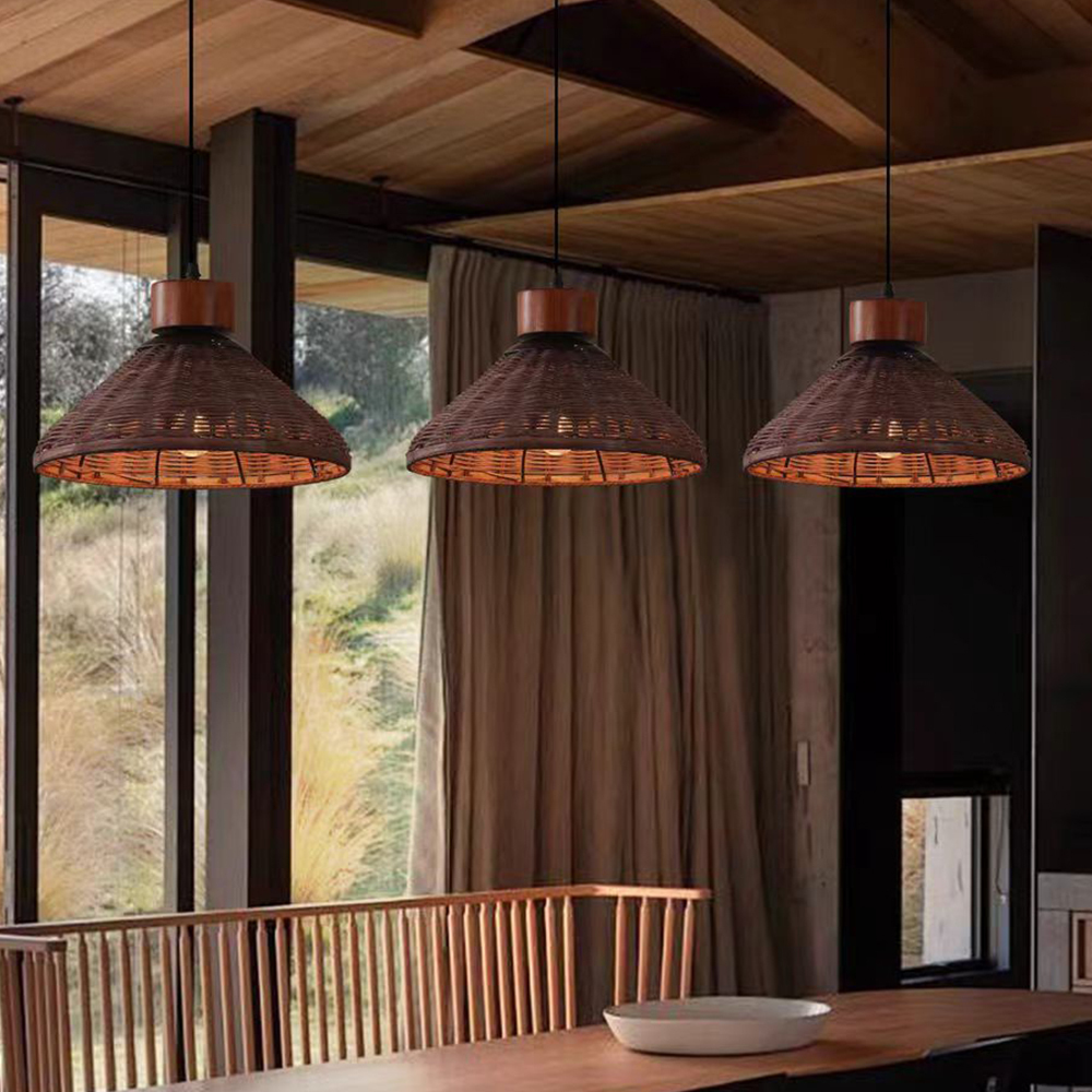 Artistic Vintage Eco-friendly Rattan Pendant Light