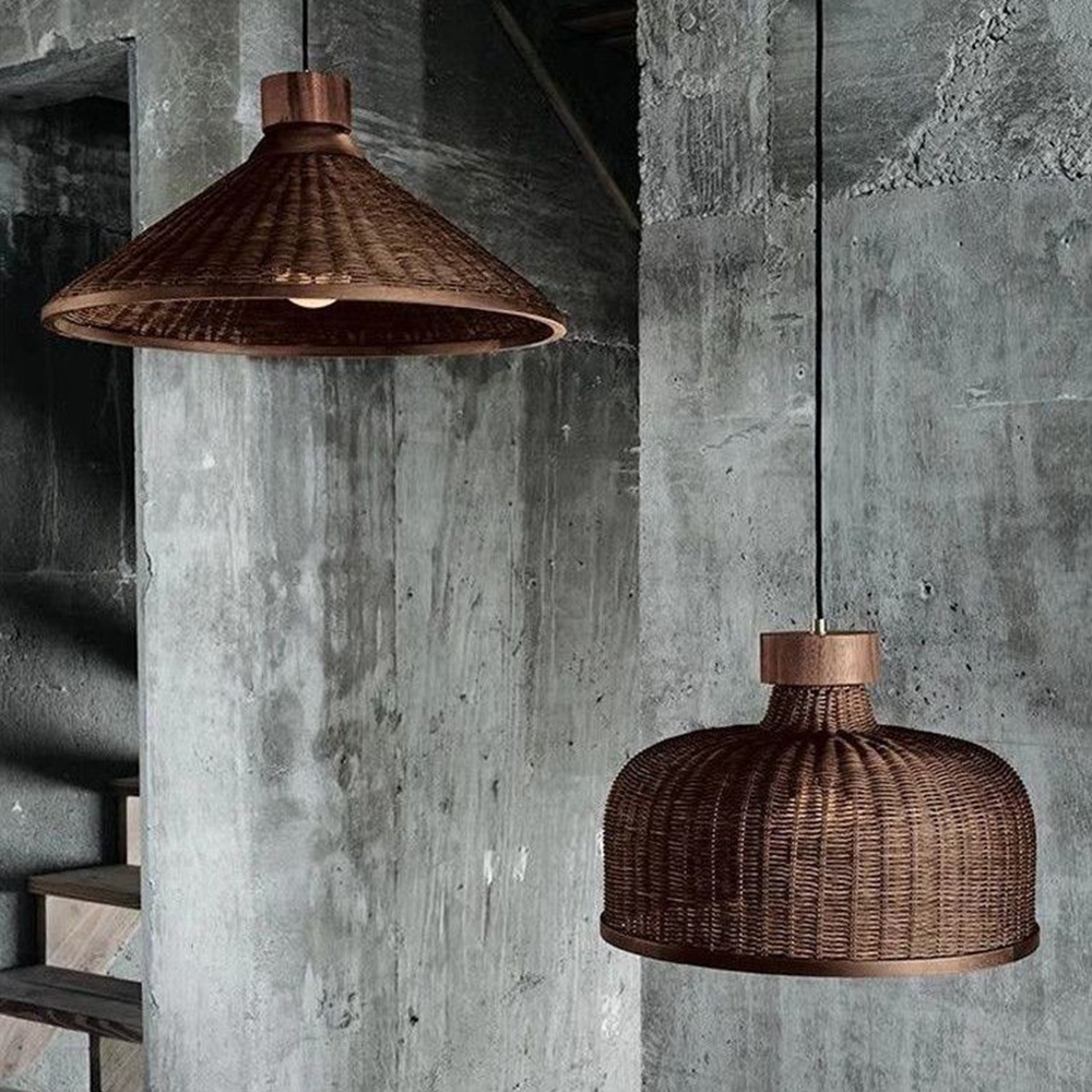 Artistic Vintage Eco-friendly Rattan Pendant Light