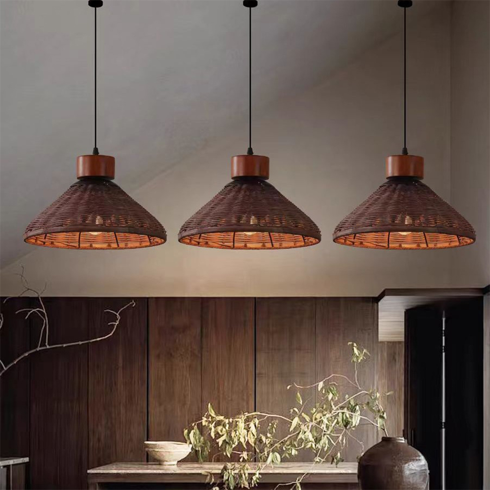 Artistic Vintage Eco-friendly Rattan Pendant Light
