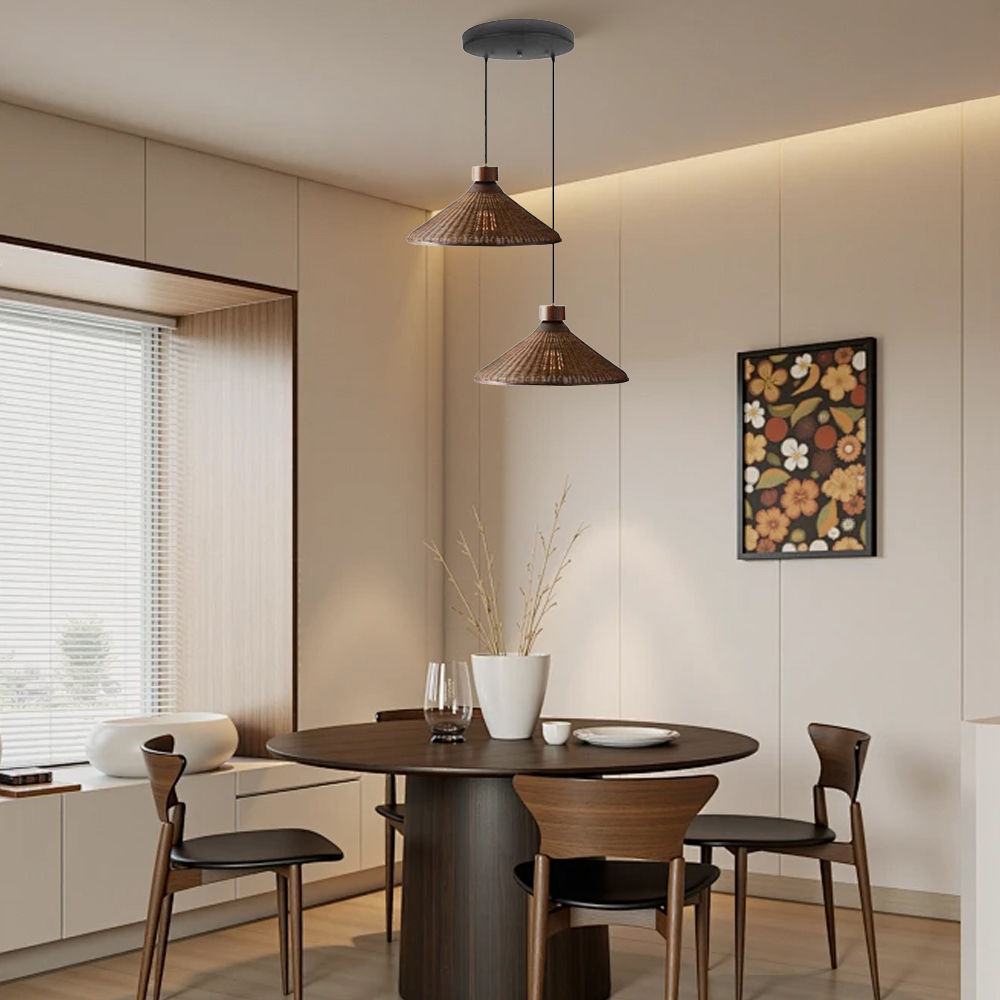 Artistic Vintage Eco-friendly Rattan Pendant Light