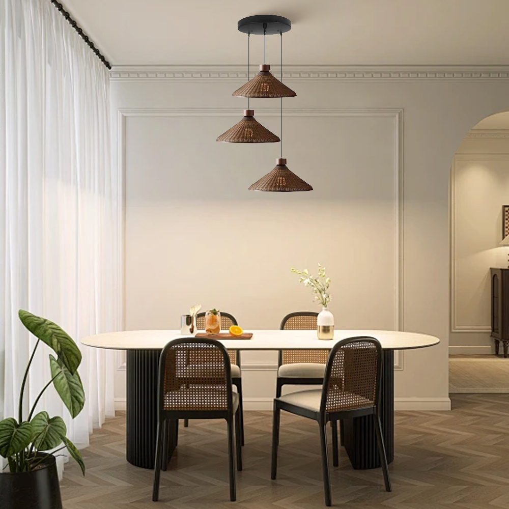 Artistic Vintage Eco-friendly Rattan Pendant Light