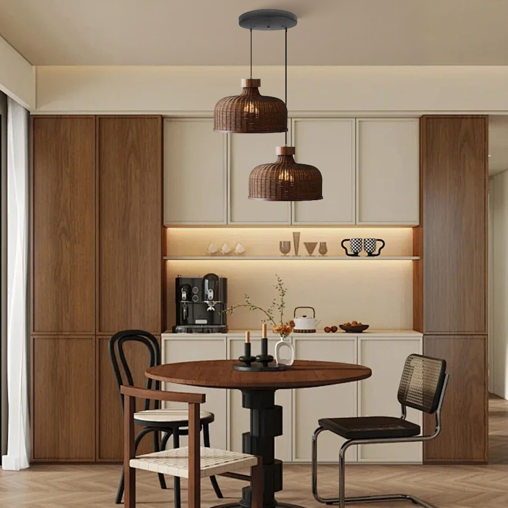 Artistic Vintage Eco-friendly Rattan Pendant Light