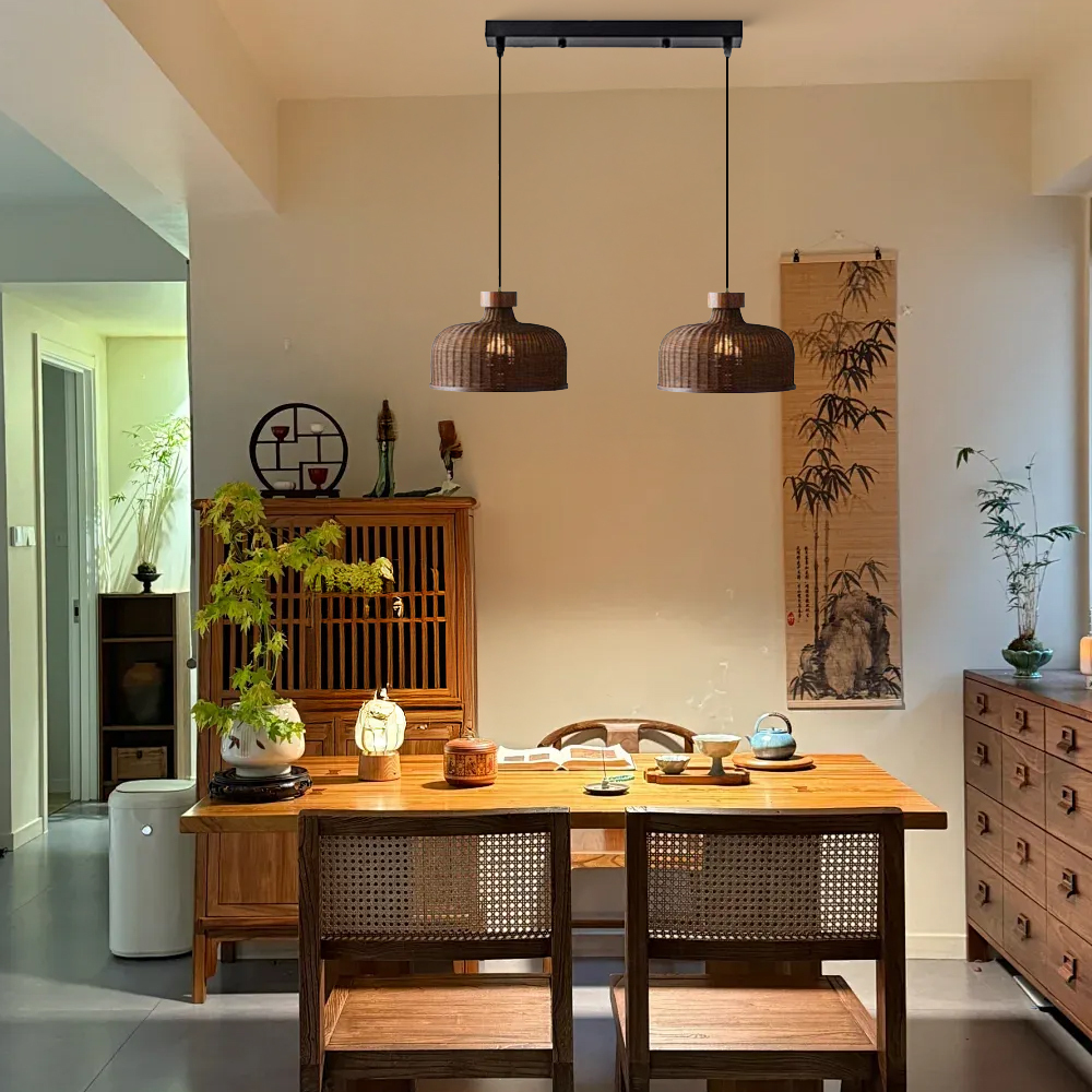 Artistic Vintage Eco-friendly Rattan Pendant Light